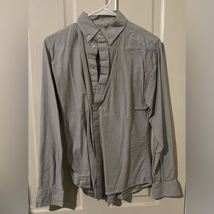 american apparel black and white crisscross shirt